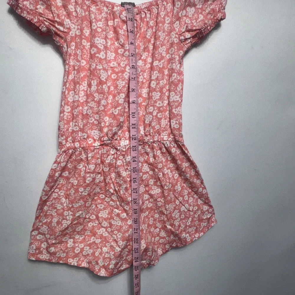 GAP Girl's Soft Chambray‎ Short Puff Sleeve One Piece Romper